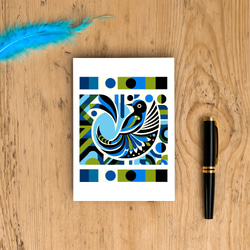 sininen lintu　青い鳥　ポストカード２枚セット 1枚目の画像