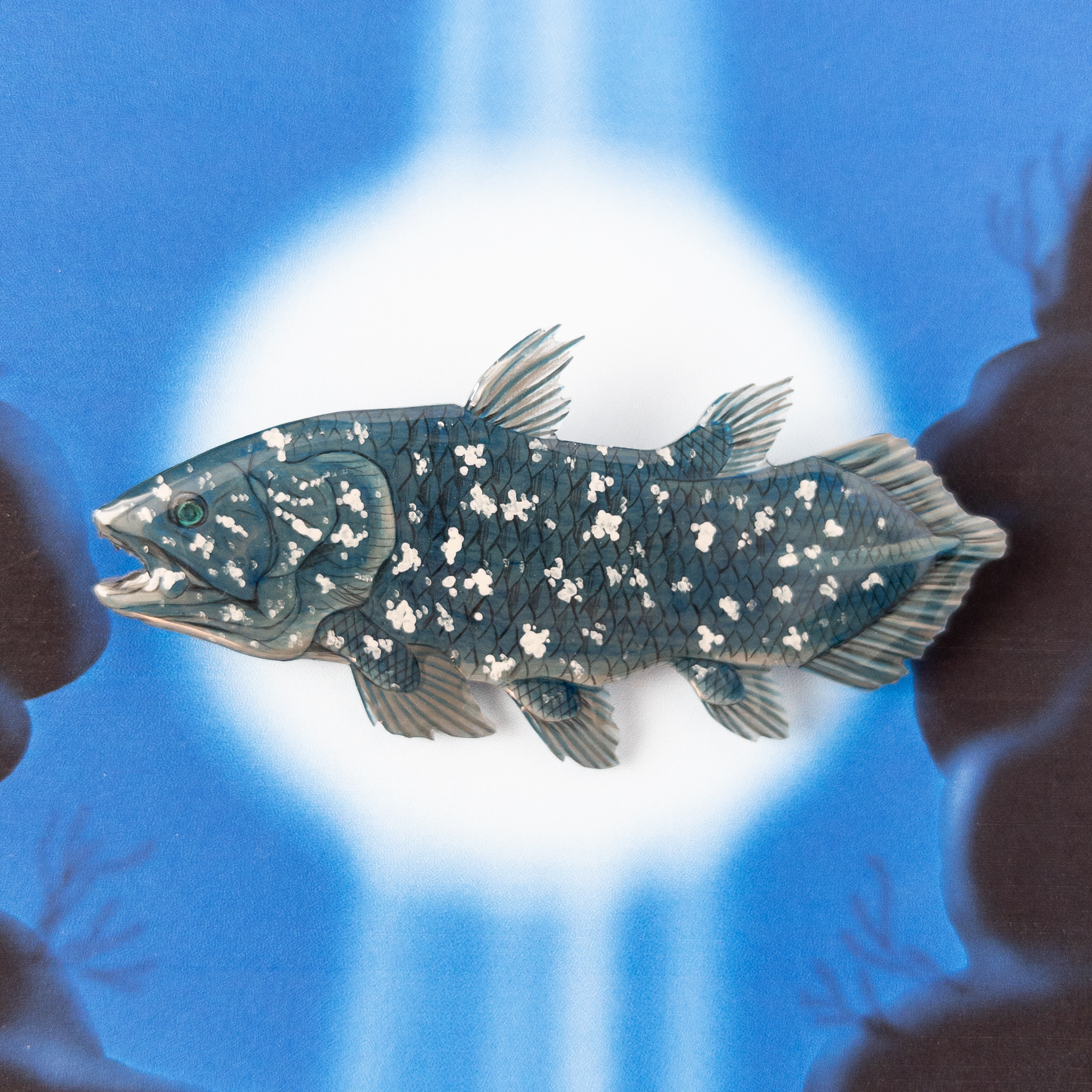 シーラカンス＊ブローチ (マグネットにも変更可)