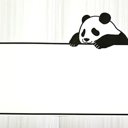 A4サイズの書いて消して何度も使えるひょっこりパンダのホワイトシートマグネット 2枚目の画像