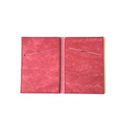 極薄革の二つ折りカードケース　ダークグリーン　マヤベリーversion ４枚収納 1枚目の画像