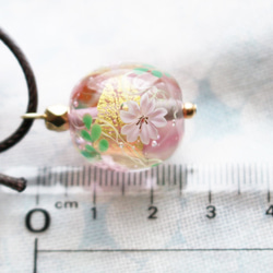 とんぼ玉ガラスペンダント桜(ピンク） 6枚目の画像