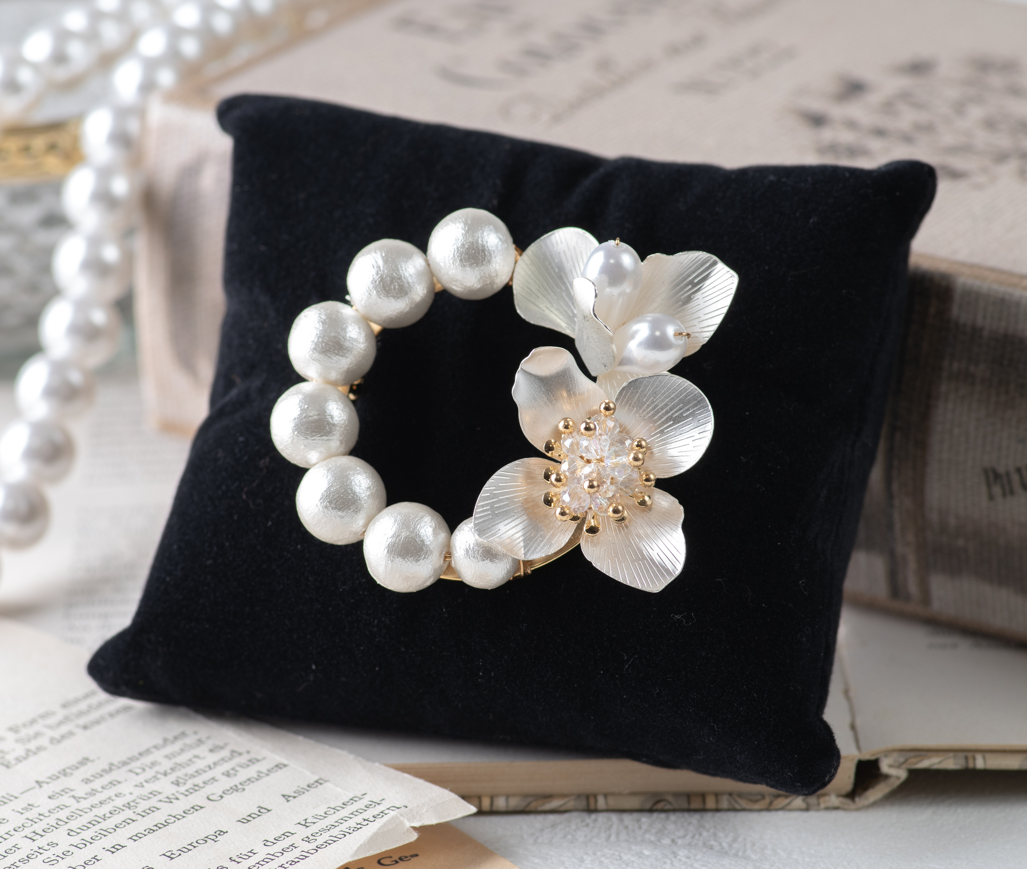 【Creema限定 新春福袋】プレシャスゴールドフラワー３点セット【卒業式、入学式に】金属アレルギー対応　フォーマル