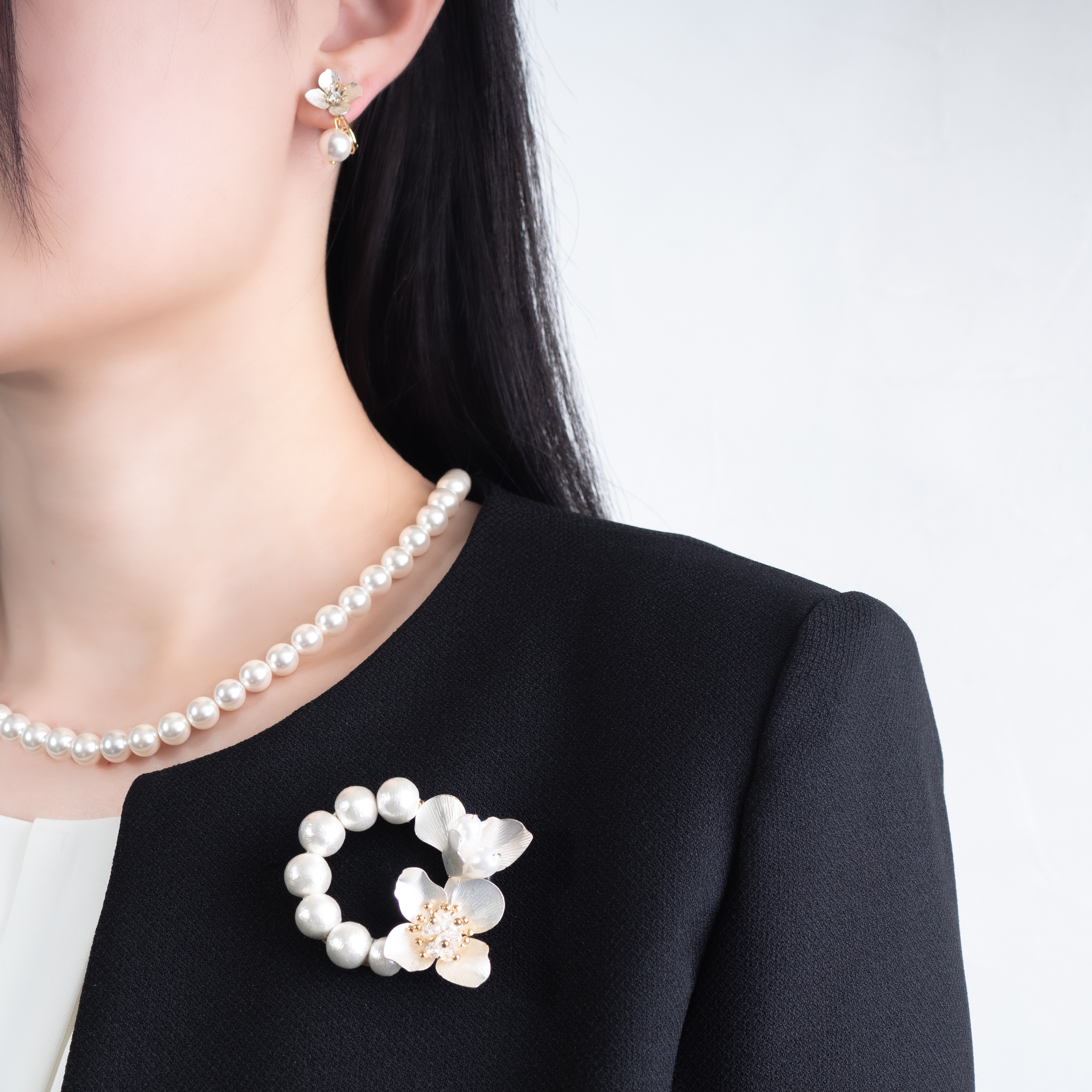 【Creema限定 新春福袋】プレシャスゴールドフラワー３点セット【卒業式、入学式に】金属アレルギー対応　フォーマル