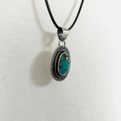 パイロットマウンテン　ターコイズ　シルバー　ネックレス　#インディアンジュエリー パイロットマウンテン ターコイズ トルコ石 シルバー ネックレス