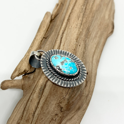 ペルシャン　ターコイズ　シルバー　ネックレス　ペンダント#インディアンジュエリー ペルシャン ターコイズ シルバー ネックレス ペンダント