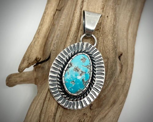 ペルシャン　ターコイズ　シルバー　ネックレス　ペンダント#インディアンジュエリー ペルシャン ターコイズ トルコ石 シルバー ネックレス