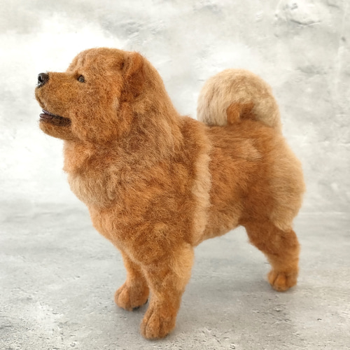 チャウチャウ 羊毛フェルト ぬいぐるみ 犬 置き物 送料無料 羊毛