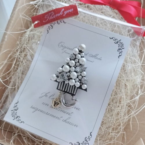 富士と桜M*ビーズ刺繍ブローチ ブローチ pinco 通販 17023267