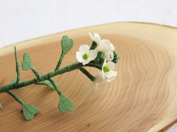 野に咲く＊ぺんぺん草のブローチ 3枚目の画像