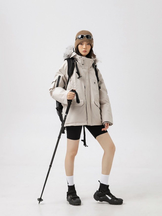 冬の山系アウトドアフードコート男女の厚手ダウンジャケット 20-1353