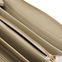 ヒマラヤ クロコダイル 長財布 一枚革 ゴールドファスナー メンズ レディース 耐久性と個性を兼ね備えたロングウォレット 8枚目の画像