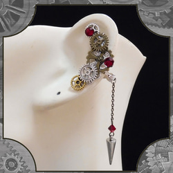 スチームパンク steampunk 歯車 ゼンマイ 緑グリーン 銀 シルバー