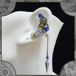 スチームパンク steampunk 歯車 ゼンマイ 緑グリーン 銀 シルバー