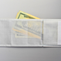 Dyneemaだけで作った財布  余計なものなし ダイニーマ UL WALLET 二つ折り財布 水色 4枚目の画像