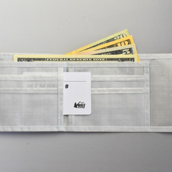 Dyneemaだけで作った財布  余計なものなし ダイニーマ UL WALLET 二つ折り財布 水色 3枚目の画像