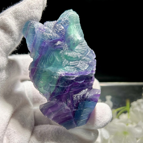 フクロウ3羽(石の手彫り) 【公式通販】