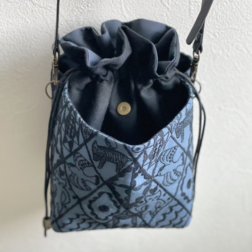 ⚮̈ミナペルホネン symphony ネリオバッグ シンフォニー あおり巾着