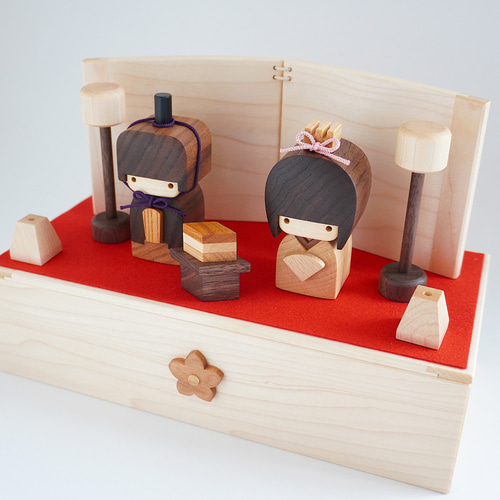 warabe雛 親王 木箱飾り ＊ひな祭り 雛人形＊ ひな人形・雛飾り 木工房