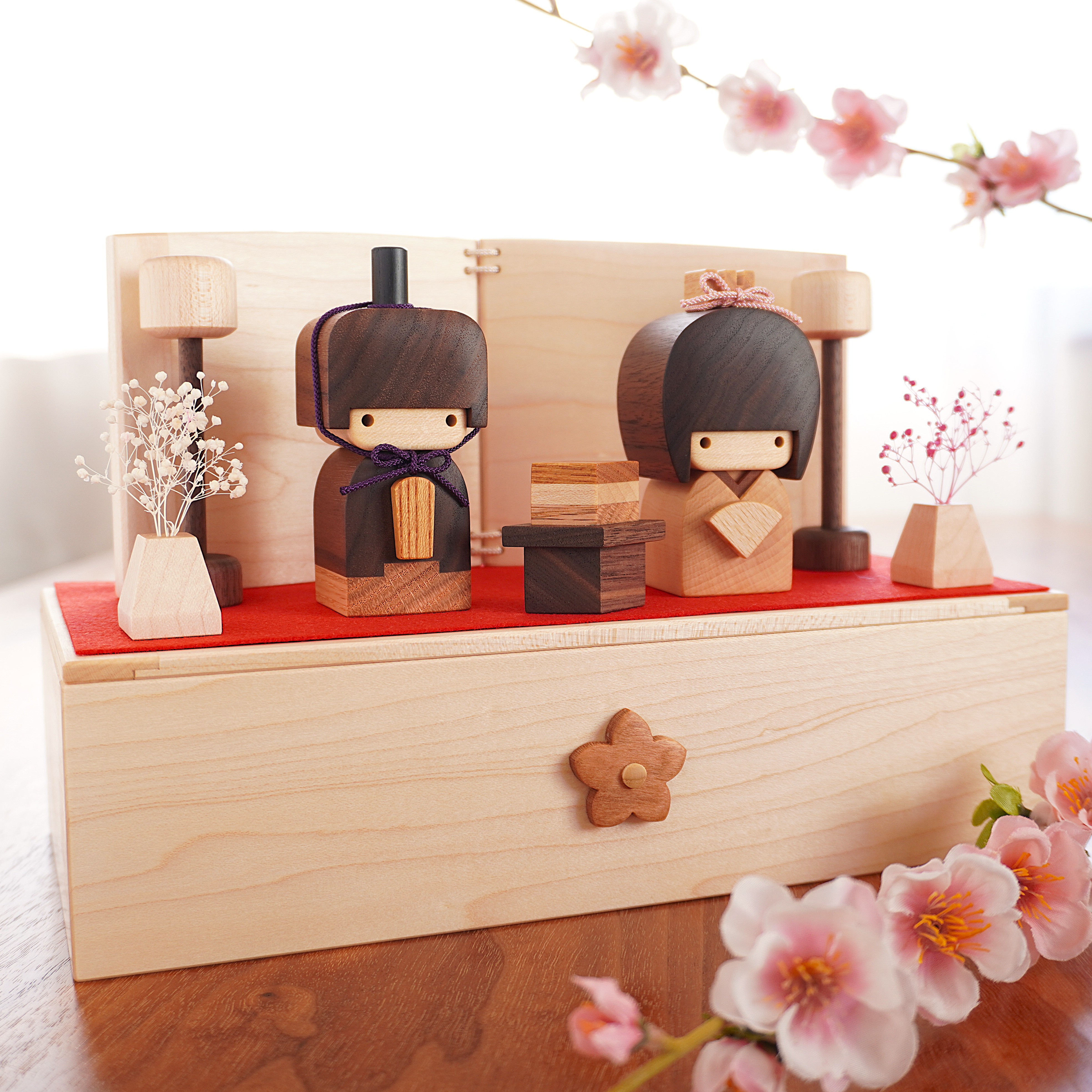 warabe雛 親王 木箱飾り ＊ひな祭り 雛人形＊ ひな人形・雛飾り 木工房