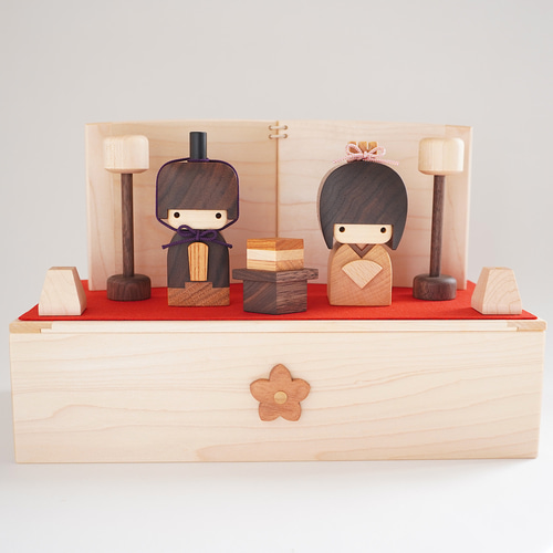 warabe雛 親王 木箱飾り ＊ひな祭り 雛人形＊ ひな人形・雛飾り 木工房
