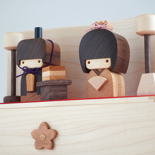 伝統的 雛人形 ひな祭り　木箱入今週末までお値下げ warabe雛 親王 木箱飾り ＊ひな祭り 雛人形＊ ひな人形・雛飾り 木工房