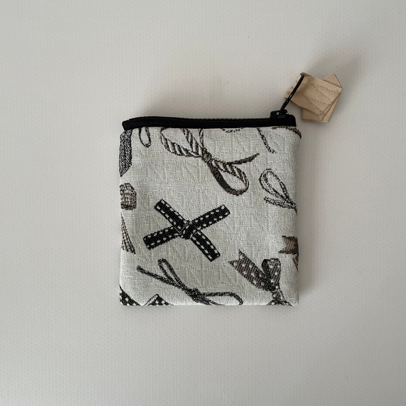 poitto10深型 スペイン布POUCH HAPPY BOW 4枚目の画像