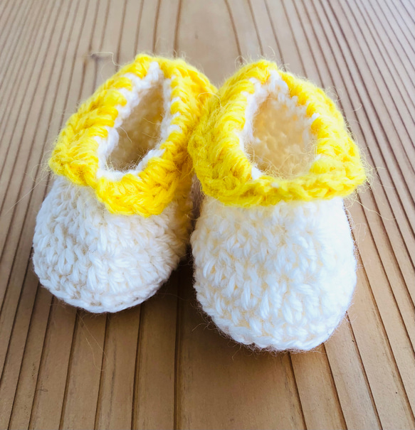 ベビー　ソックス　シューズ(バナナ2)               Baby Socks Shoes (Banana2) 2枚目の画像