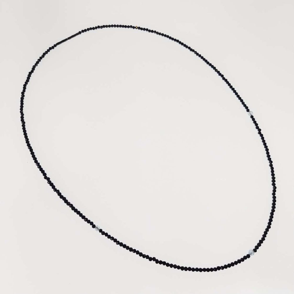 【3月の誕生石/アクアマリン】64面カットオニキス ネックレス 1月から12月までの誕生石 長さとお好み3石をセレクト