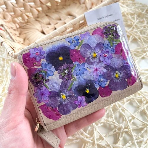 お花たっぷりのコンパクト財布・ミニ財布 フルオーダーメイドでお作り