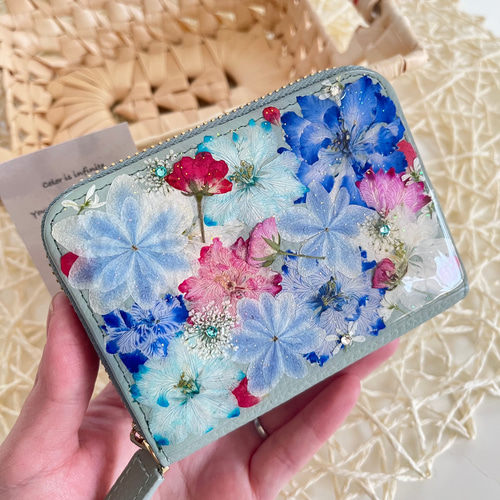 お花たっぷりのコンパクト財布・ミニ財布 フルオーダーメイドでお作り