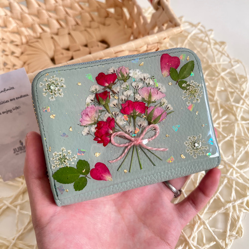 お花たっぷりのコンパクト財布・ミニ財布 フルオーダーメイドで