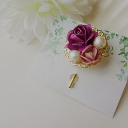 バラのブーケネックレスピンク ネックレス・ペンダント Hana with