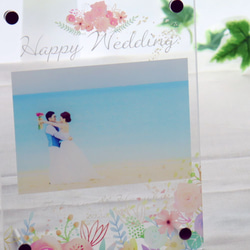 結婚祝い【お急ぎ】『アクリルフォトフレーム（ウェディング）』写真立て　結婚記念　プチプラ　3000円 3枚目の画像