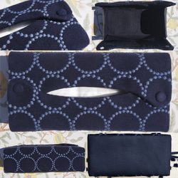 ♥累計販売200点♥⭐椅子張り用高級生地⭐ミナペルホネン　くるみボタンのティッシュケース　鼻セレブ　タンバリン　受注制作 15枚目の画像