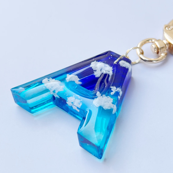 海と空の名入れキーホルダー イニシャルキーホルダー オーダー