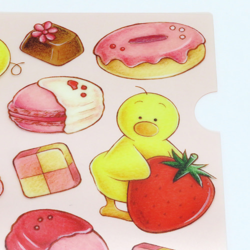 ひよこの3兄弟 A5クリアファイル いちごスイーツ その他雑貨 黒澤