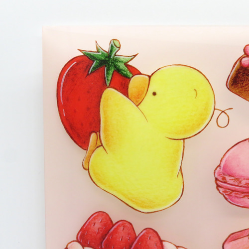 ひよこの3兄弟 A5クリアファイル いちごスイーツ その他雑貨 黒澤