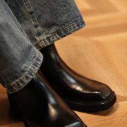 秋冬男士柔軟皮革鞋舒適時尚短靴 24 公分-27 公分 #889⭐免運費⭐ 第4張的照片