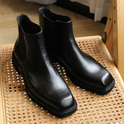 秋冬男士柔軟皮革鞋舒適時尚短靴 24 公分-27 公分 #889⭐免運費⭐ 第1張的照片