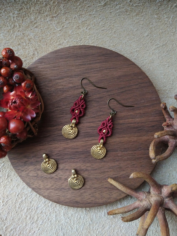 真鍮ピアス 渦 ピアス（フック・チェーン） FIMA STONE 通販 17025693