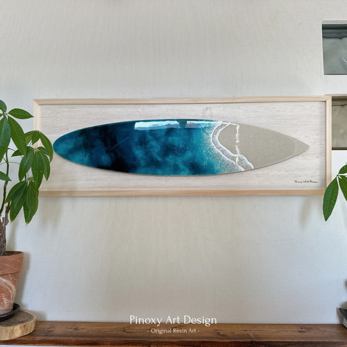 送料無料】レジンオーシャンアート☆絵画 ハワイ インテリアパネル