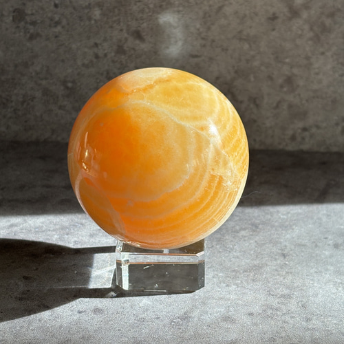 バンデットオレンジカルサイト【方解石】☆スフィア その他インテリア