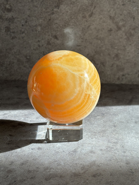 バンデットオレンジカルサイト【方解石】☆スフィア その他インテリア