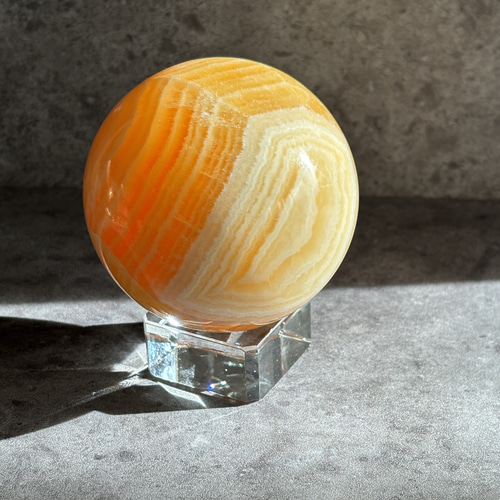 バンデットオレンジカルサイト【方解石】☆スフィア その他インテリア