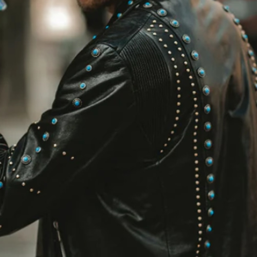 イタリア革ジャンブランド【Pala leather】 ターコイズ・山羊革