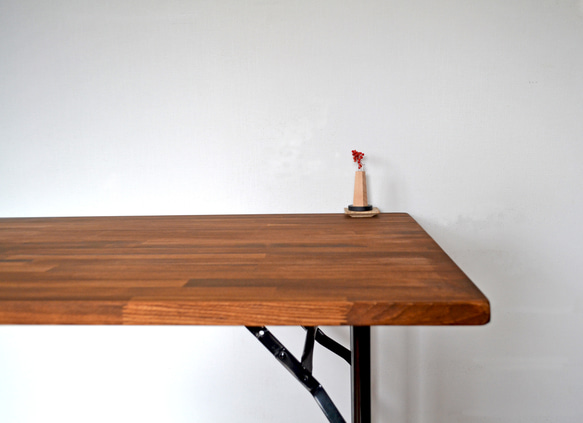 Antique Folding table 175 Ver.02 walnut color　 5枚目の画像