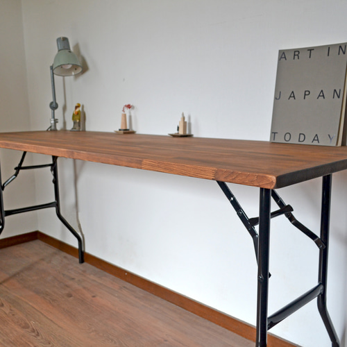 Antique Folding tableアンティークテーブル Small Antique Primitive Wood Wooden Folding Collapsible Table