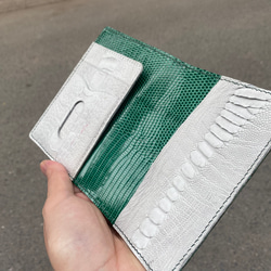 PASSPORT 財布、高級フレンチトカゲ革、丁寧な手縫い仕上げ（送料無料） 7枚目の画像