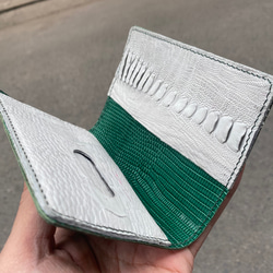 PASSPORT 財布、高級フレンチトカゲ革、丁寧な手縫い仕上げ（送料無料） 8枚目の画像