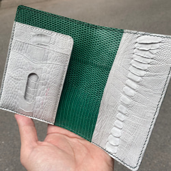 PASSPORT 財布、高級フレンチトカゲ革、丁寧な手縫い仕上げ（送料無料） 6枚目の画像